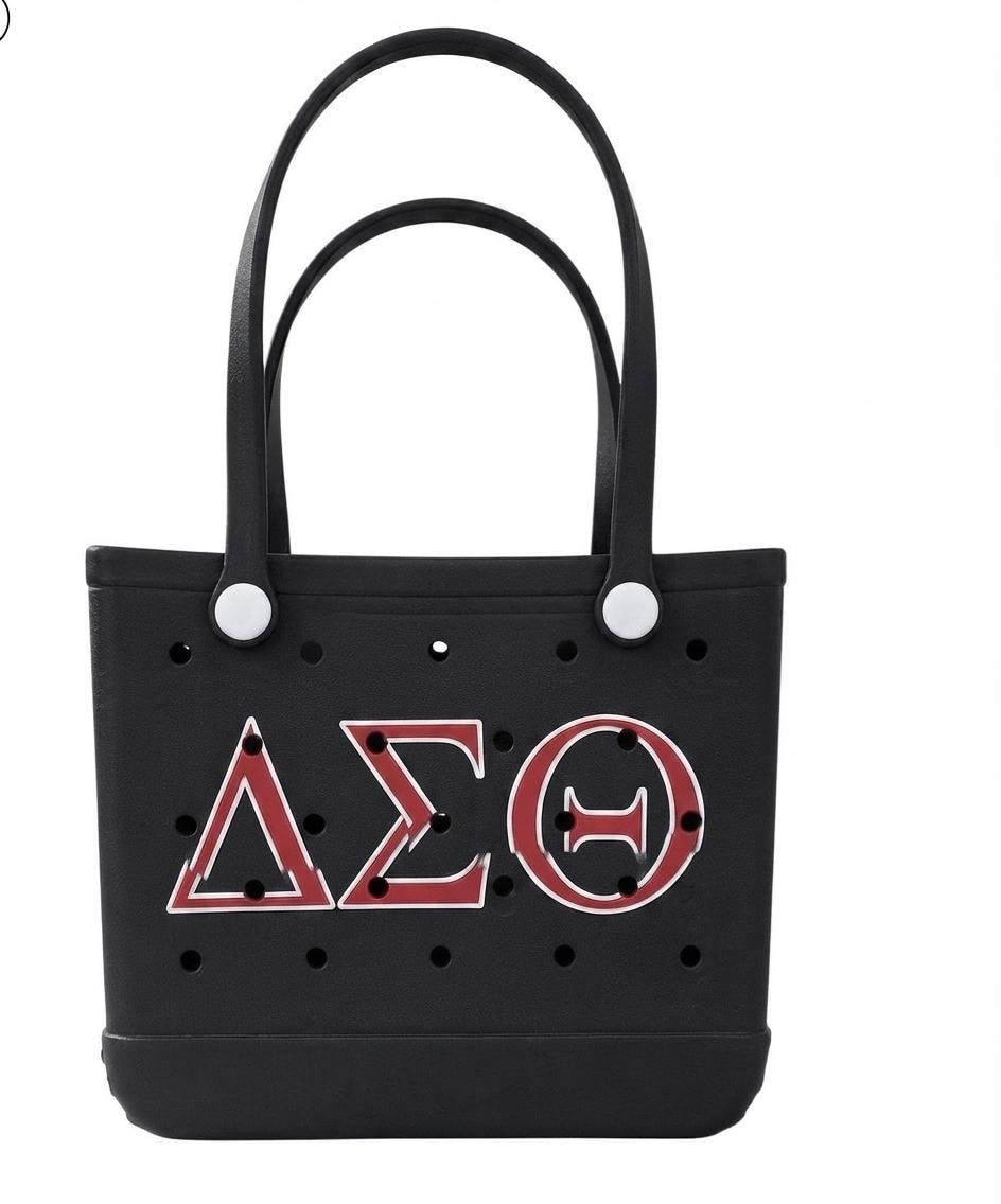 Delta Sigma Theta EVA Tote Bag | Black Beach Carryall