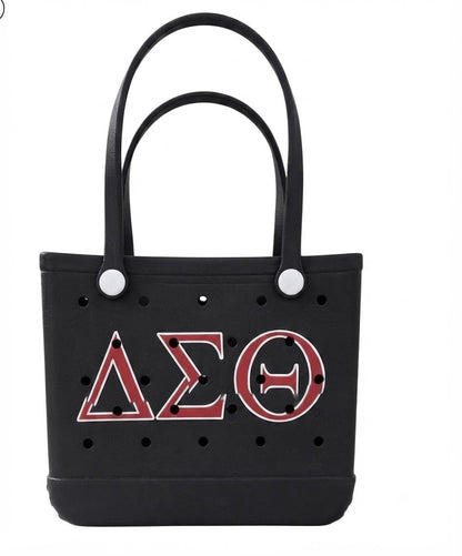 Delta Sigma Theta EVA Tote Bag | Black Beach Carryall