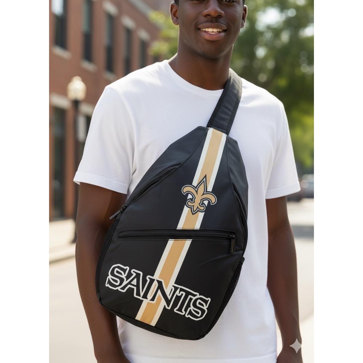 New Orleans Saints Sling Bag - Crossbody Backpack