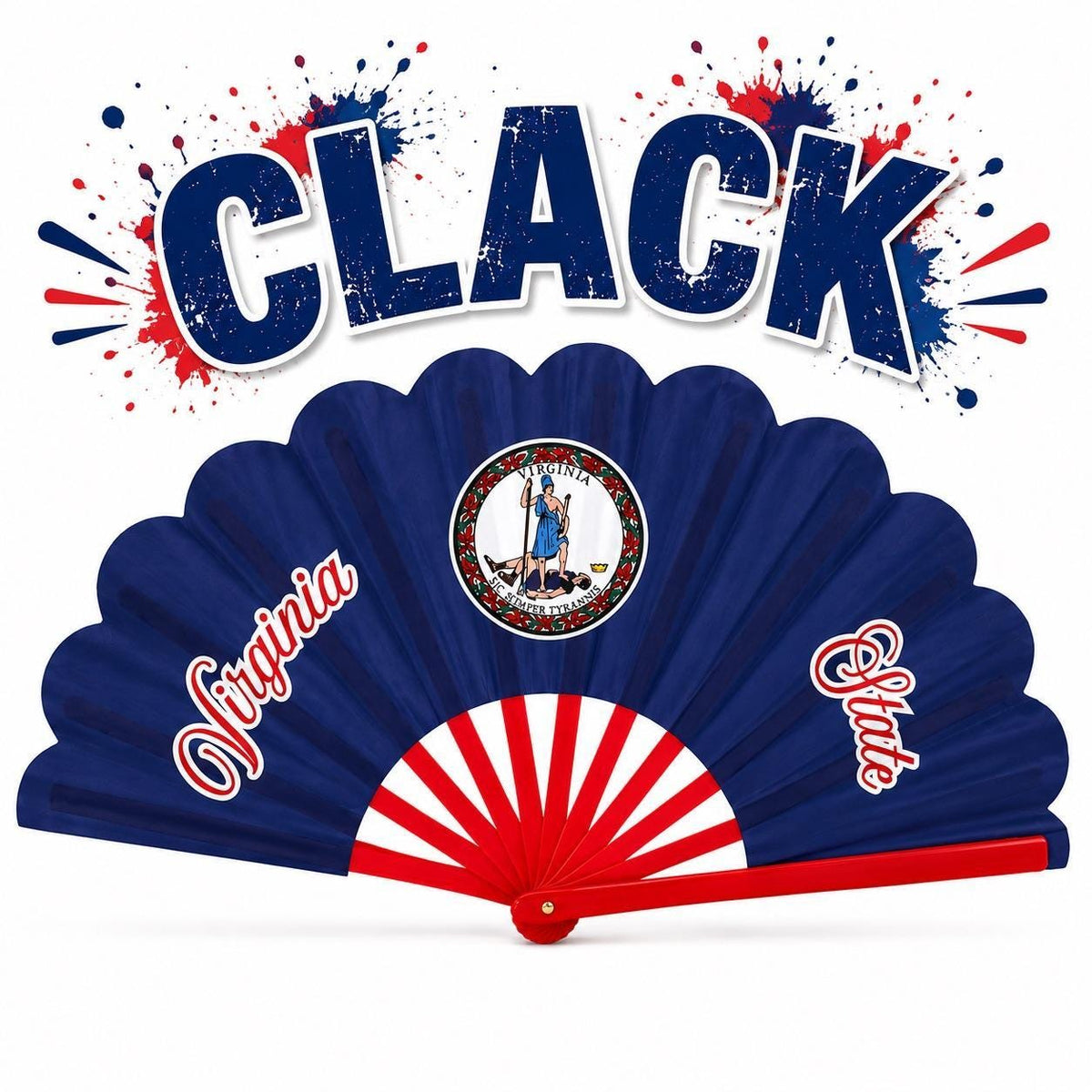 Virginia State Flag Folding Fan: Patriotic Game Day Accessory