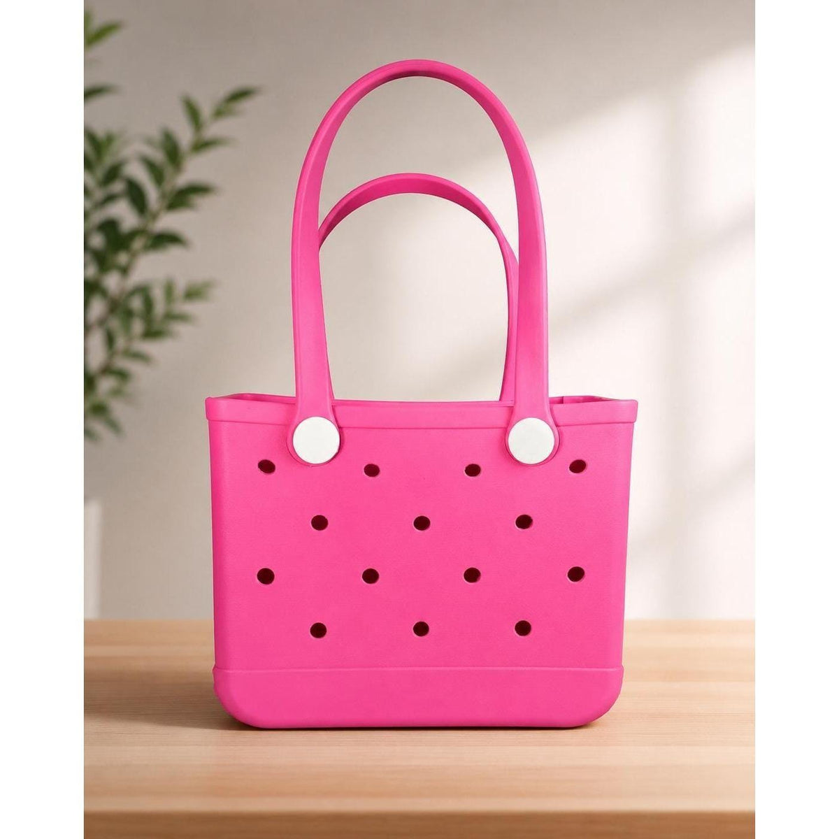 Mini Pink EVA Tote Bag | Pool Carryall