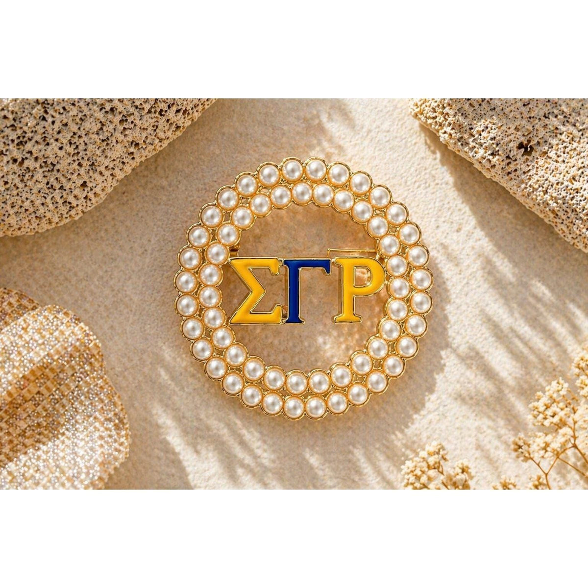 Sigma Gamma Rho Pearl Brooch Pin
