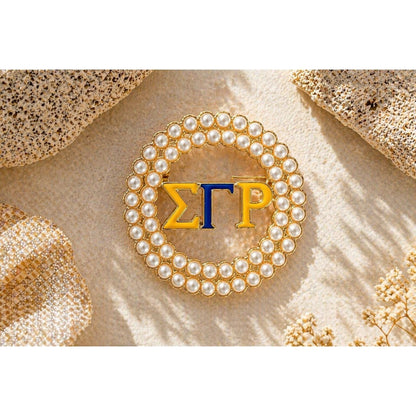 Sigma Gamma Rho Pearl Brooch Pin