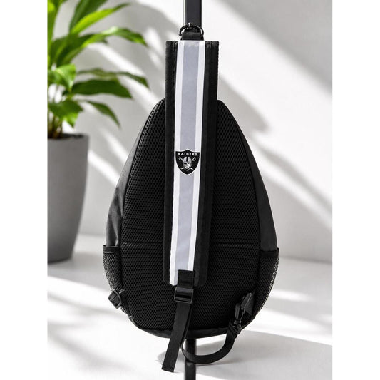 Las Vegas Raiders Black Sling Bag | Adjustable Football Crossbody Bag