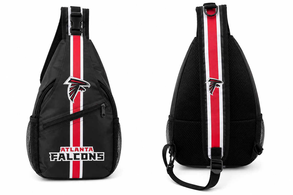 Atlanta Falcons Black Sling Bag | Adjustable Football Crossbody Bag