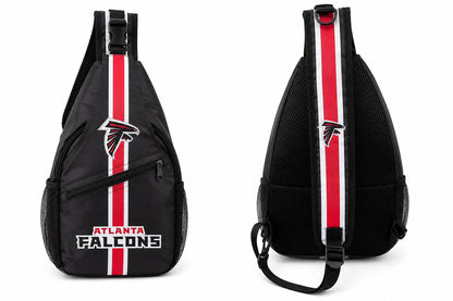 Atlanta Falcons Black Sling Bag | Adjustable Football Crossbody Bag