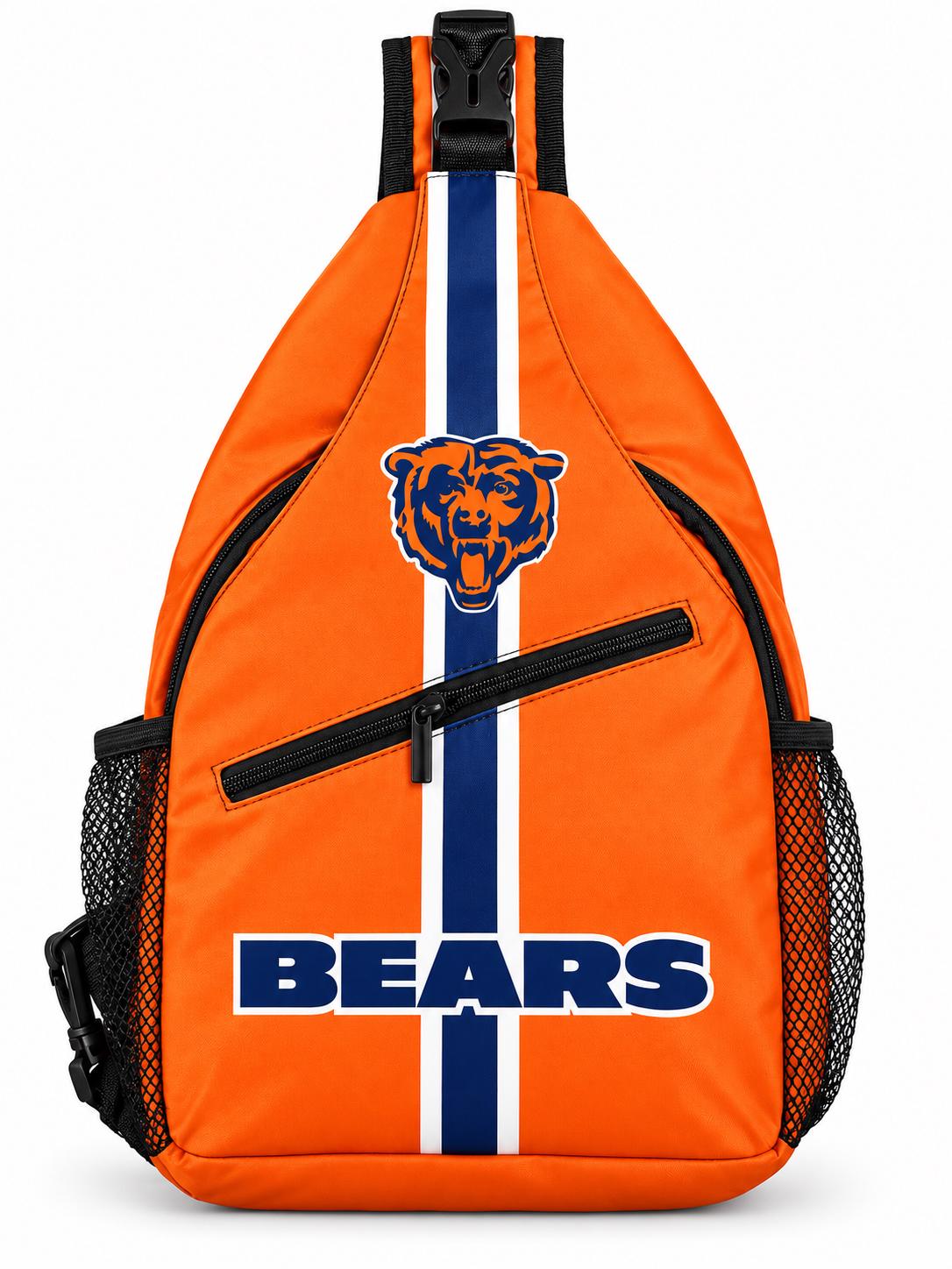 Chicago Bears Crossbody Bag | Adjustable Sling Bag with Mesh Pocket