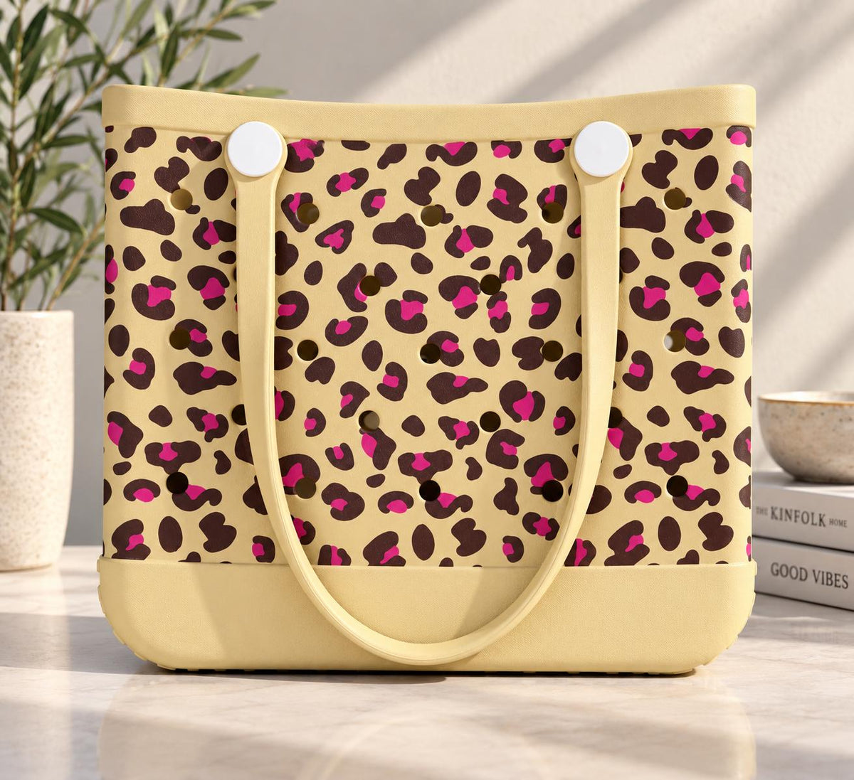 Leopard Print EVA Tote Bag | Beach Carryall