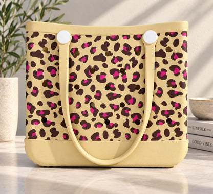 Leopard Print EVA Tote Bag | Beach Carryall
