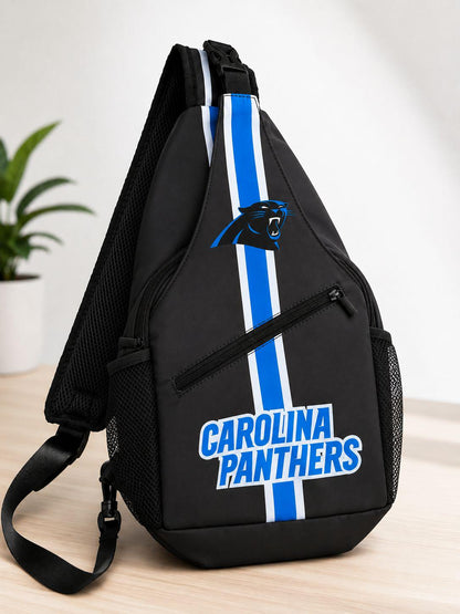 Carolina Panthers Black Sling Bag | Adjustable Crossbody Bag