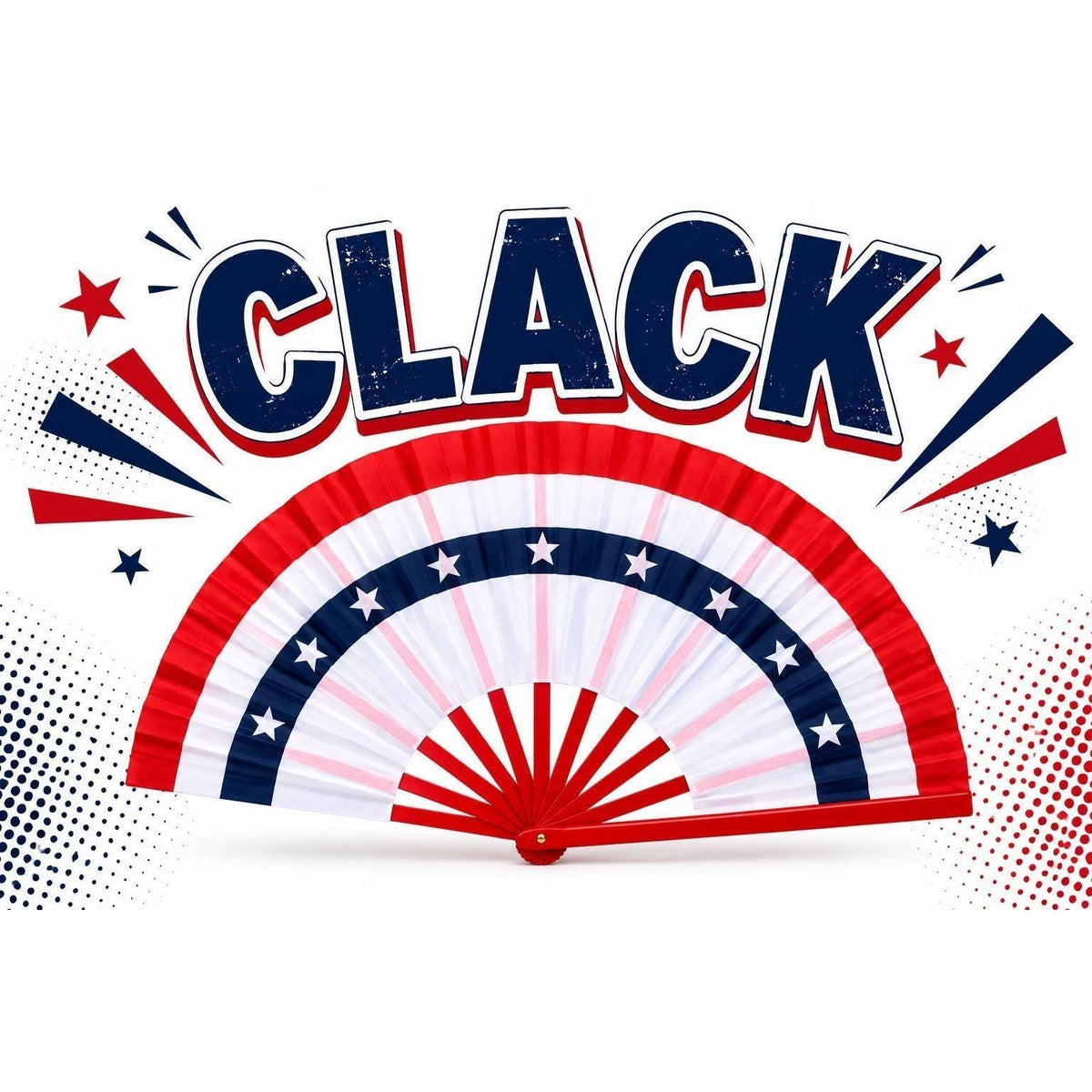 American Flag Clack Fan | Patriotic 4th of July Hand Fan