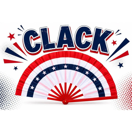 American Flag Clack Fan | Patriotic 4th of July Hand Fan