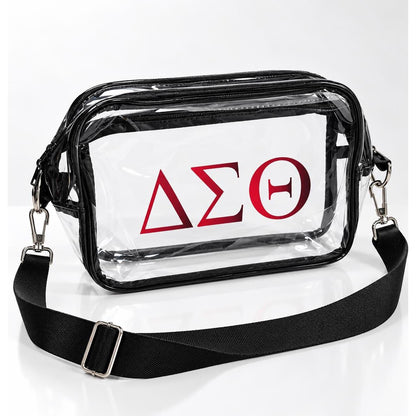 Delta Sigma Theta Clear Sling Bag, Sorority Crossbody Bag, DST Sister Gift