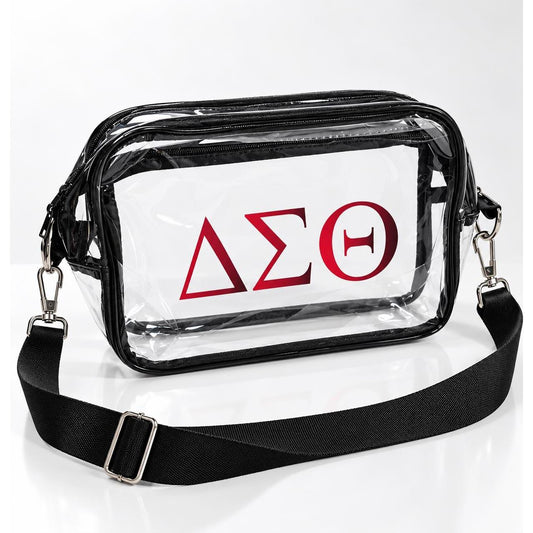 Delta Sigma Theta Clear Sling Bag, Sorority Crossbody Bag, DST Sister Gift