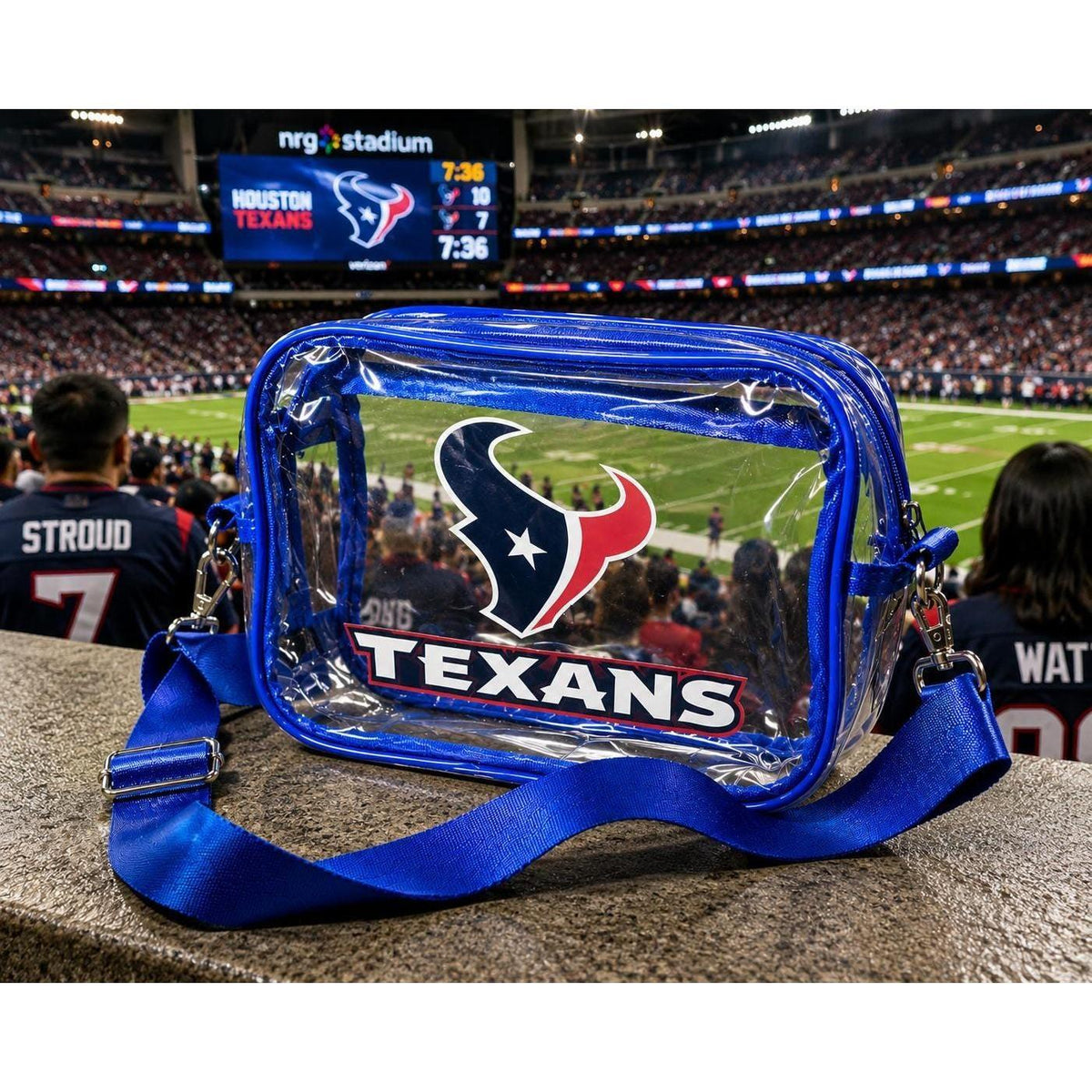 Houston Texans Blue Red Clear Fanny Pack | Game Day Bag