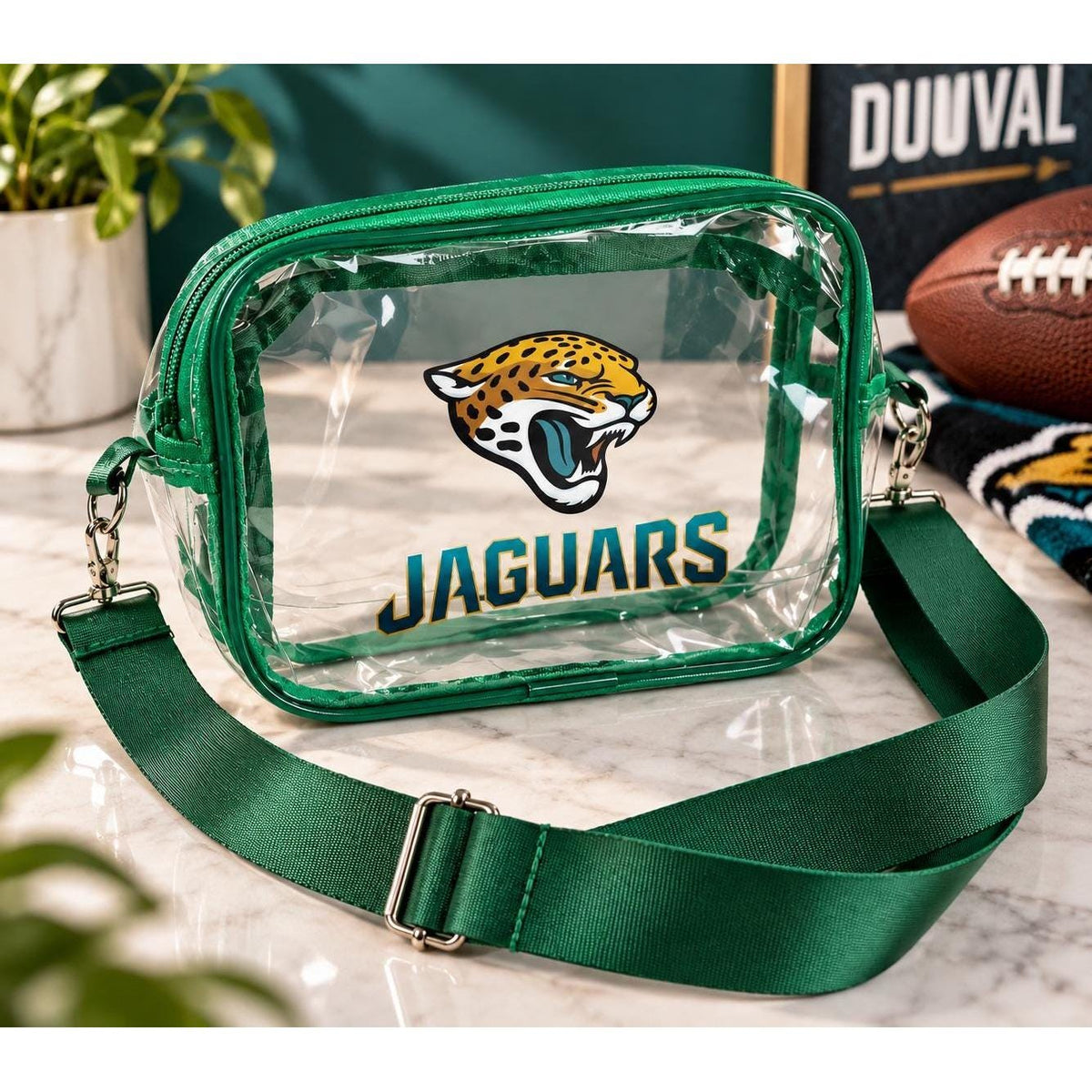 Jacksonville Jaguars Green Clear Fanny Pack | Game Day Bag