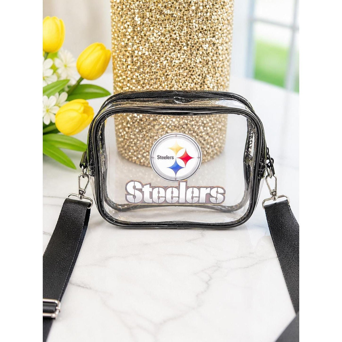 Pittsburgh Steelers Black Clear Fanny Pack | Game Day Bag