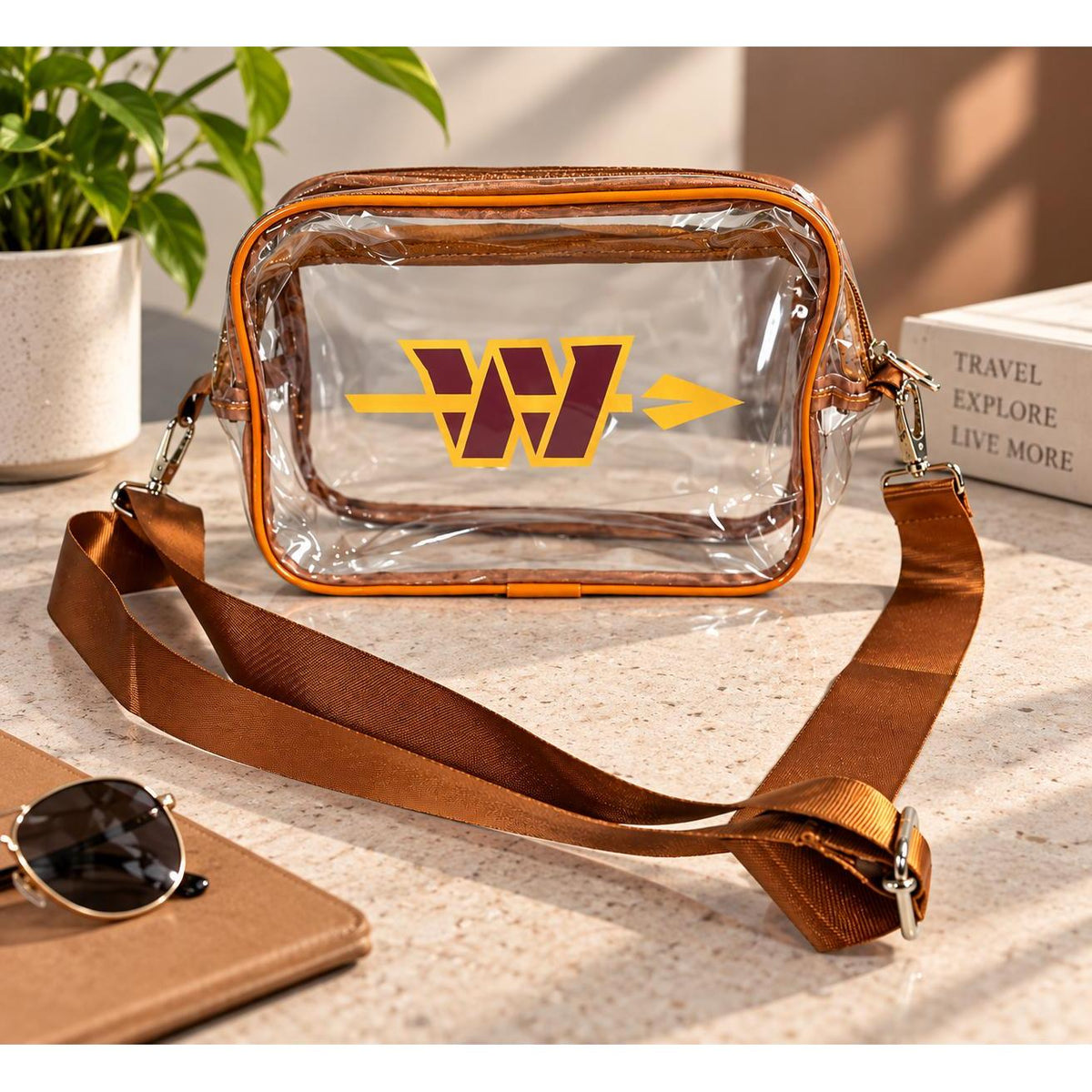 Washington Commanders Brown Clear Fanny Pack | Game Day Bag