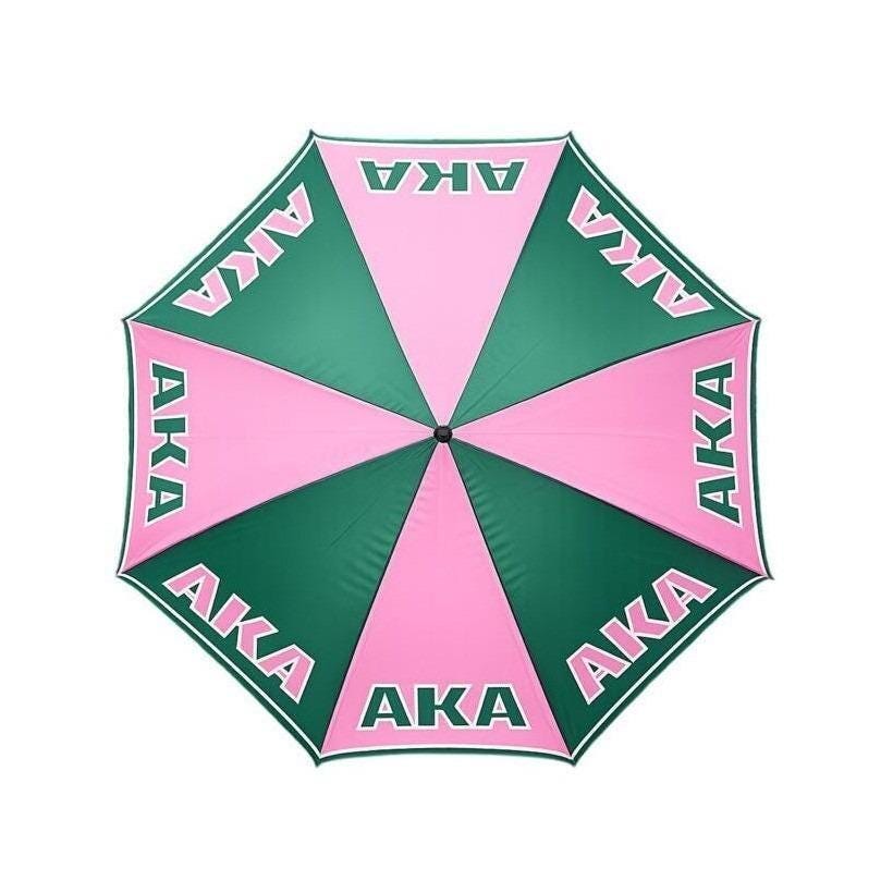 Alpha Kappa Alpha Large Golf Umbrella Pink Green Rain Umbrella Outdoor Event
