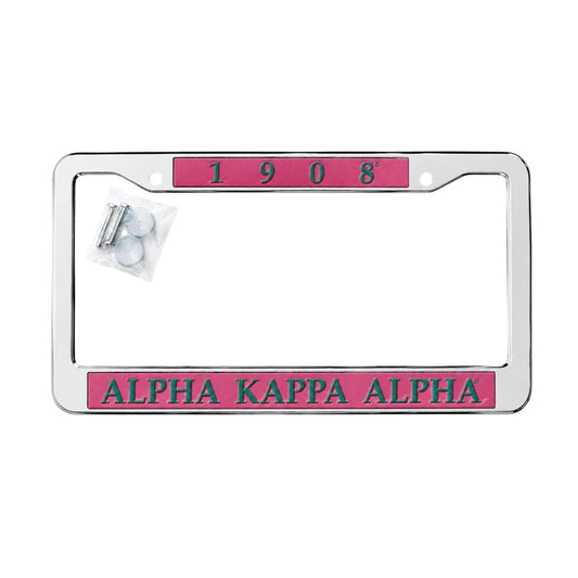 AKA License Plate 1908 Pink and Green