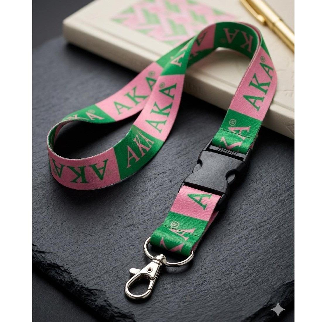 Alpha Kappa Alpha Lanyard, Sorority ID Badge Holder, AKA Sister Gift
