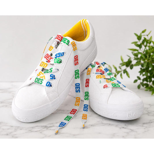 Order of the Eastern Star Multicolor Shoelaces | OES Style