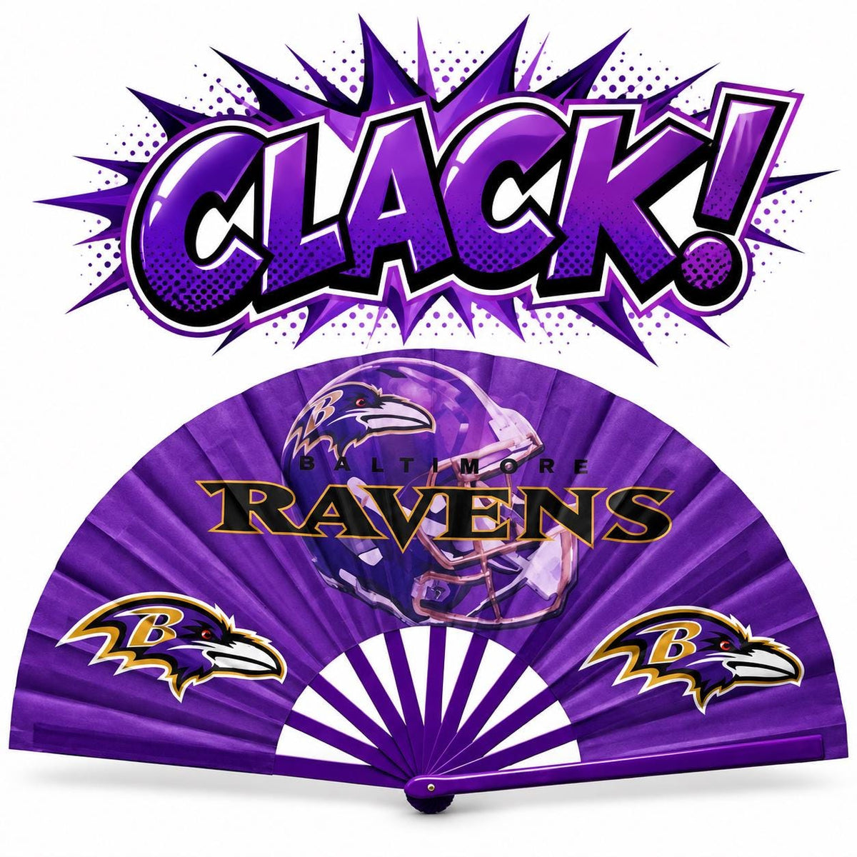 Baltimore Ravens Hand Fan - Purple NFL Folding Fan