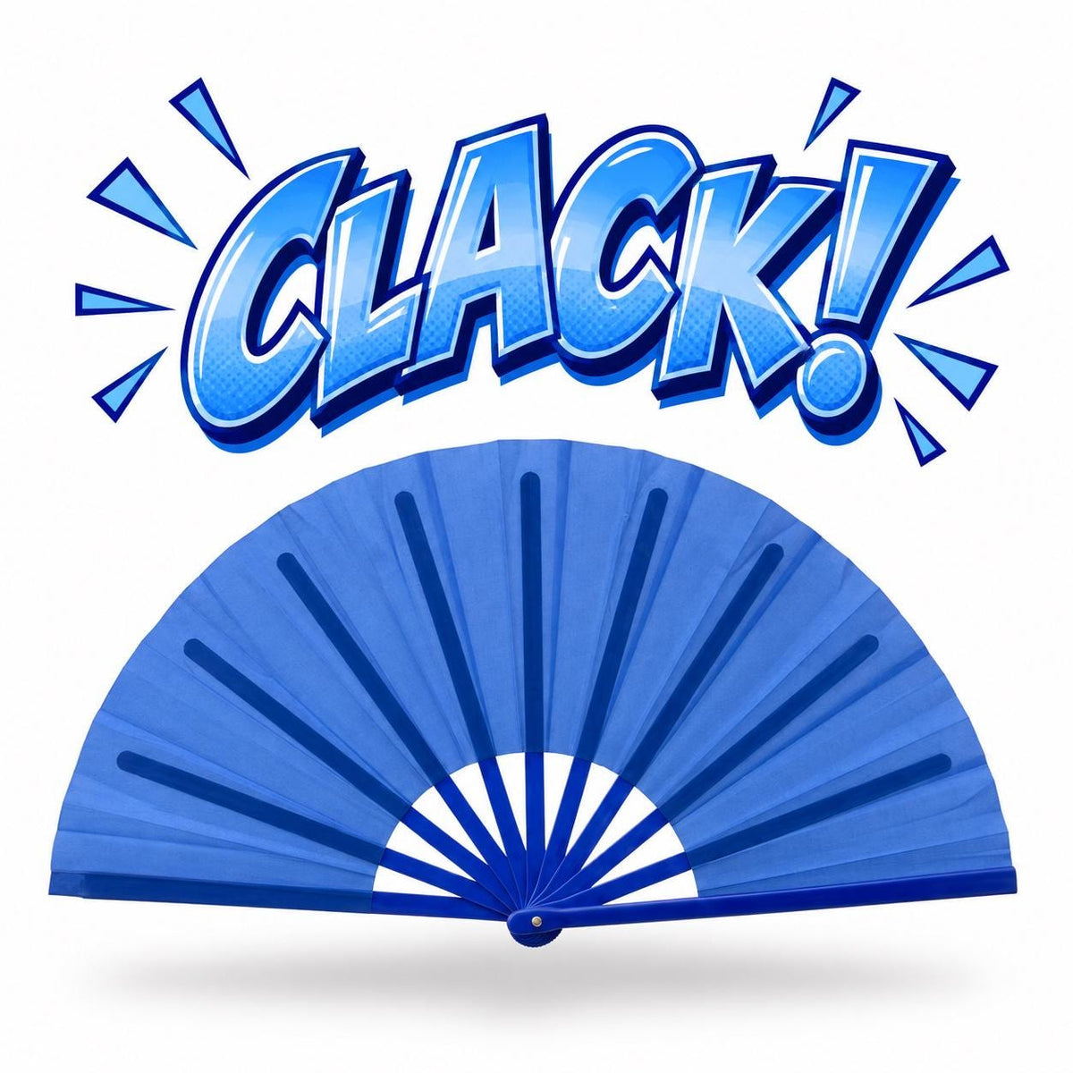 Blue Clack Fan | Folding Line Dance & Festival Hand Fan