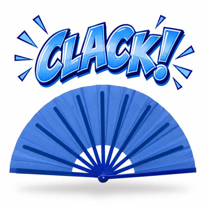 Blue Clack Fan | Folding Line Dance & Festival Hand Fan