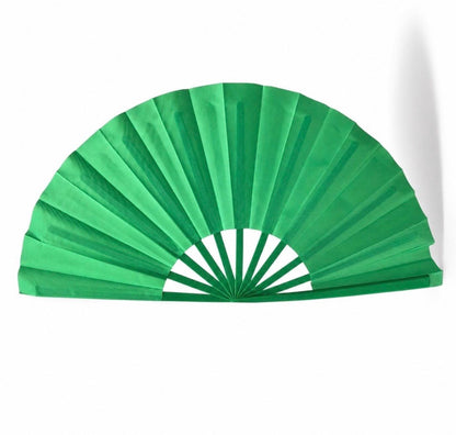 Green Folding Clack Fan | Line Dance & Festival Hand Fan