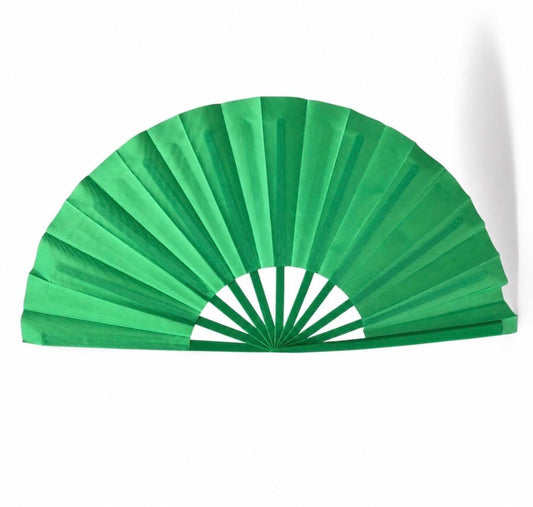 Green Folding Clack Fan | Line Dance & Festival Hand Fan