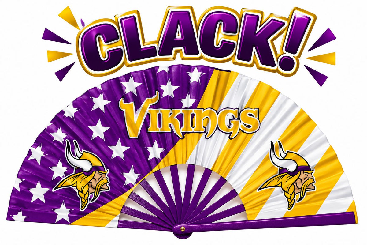Minnesota Vikings Clack Fan | NFL Game Day Folding Hand Fan