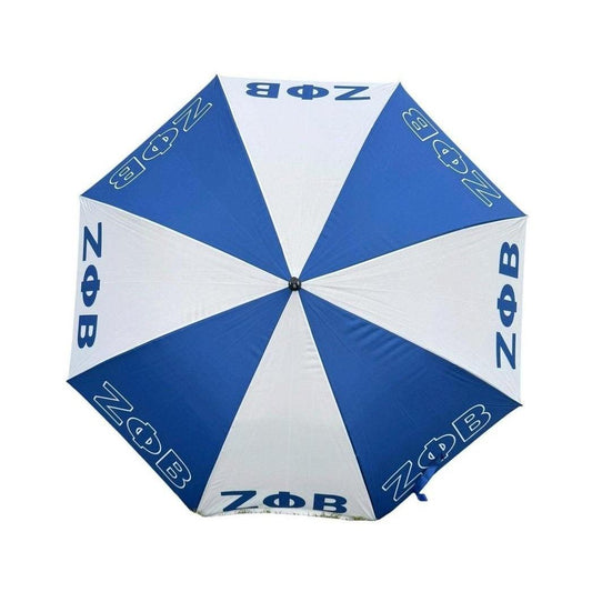 Zeta Phi Beta Large Umbrella ZΦΒ Blue White Golf Sorority Rain Umbrella