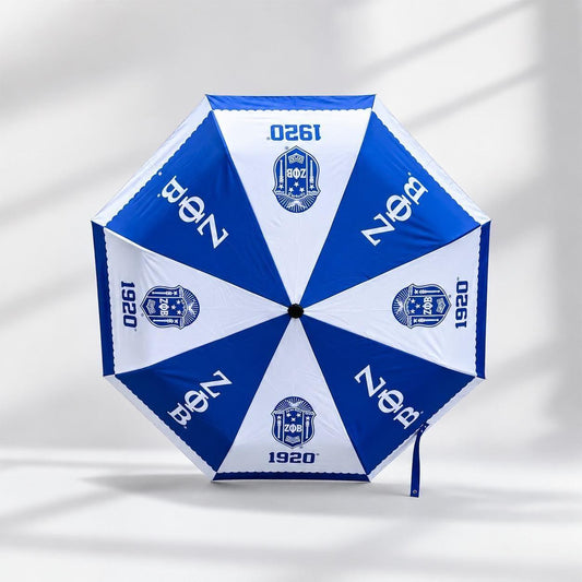 Zeta Phi Beta Umbrella | Blue & White Sorority Rain Umbrella