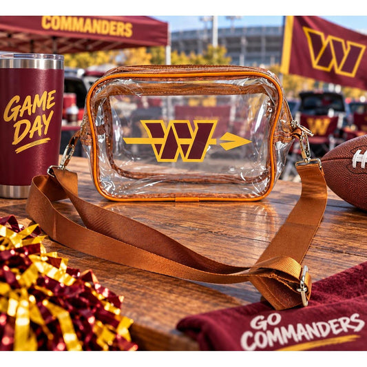 Washington Commanders Brown Clear Fanny Pack | Game Day Bag