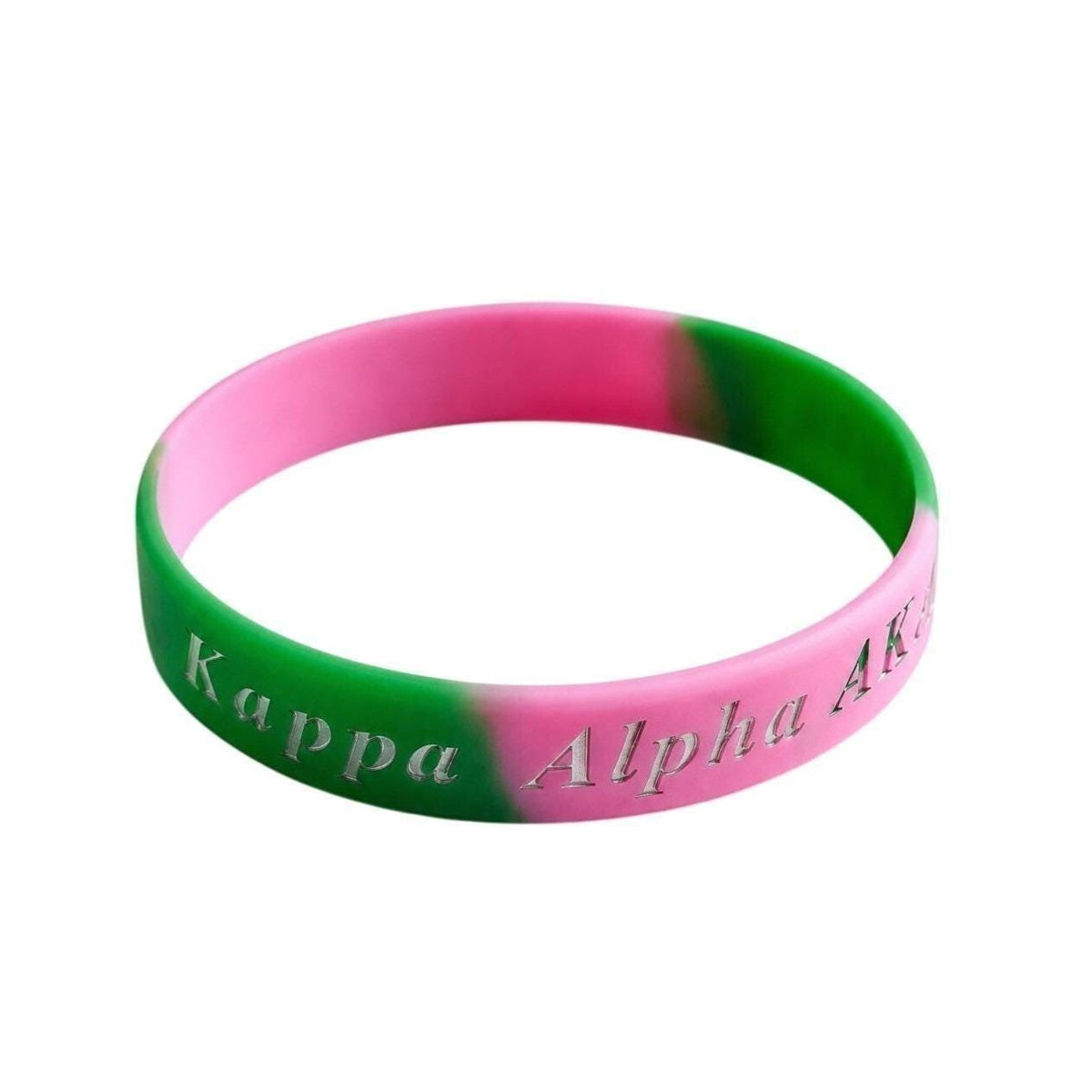 Alpha Kappa Alpha Silicone Bracelet | Pink & Green Gift