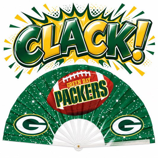 Green Bay Packers Clack Fan | NFL Game Day Folding Hand Fan