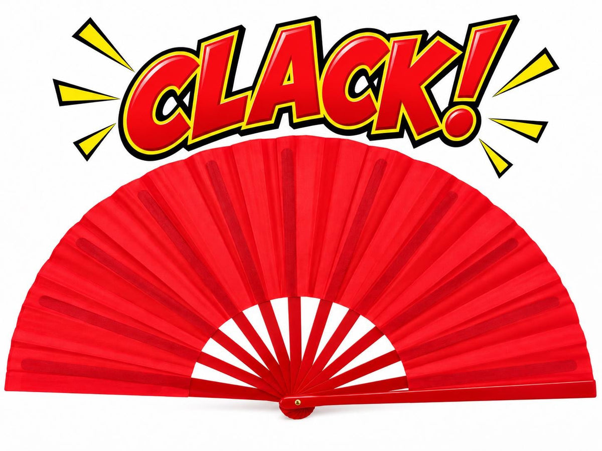 Red Clack Fan | Folding Line Dance & Festival Hand Fan