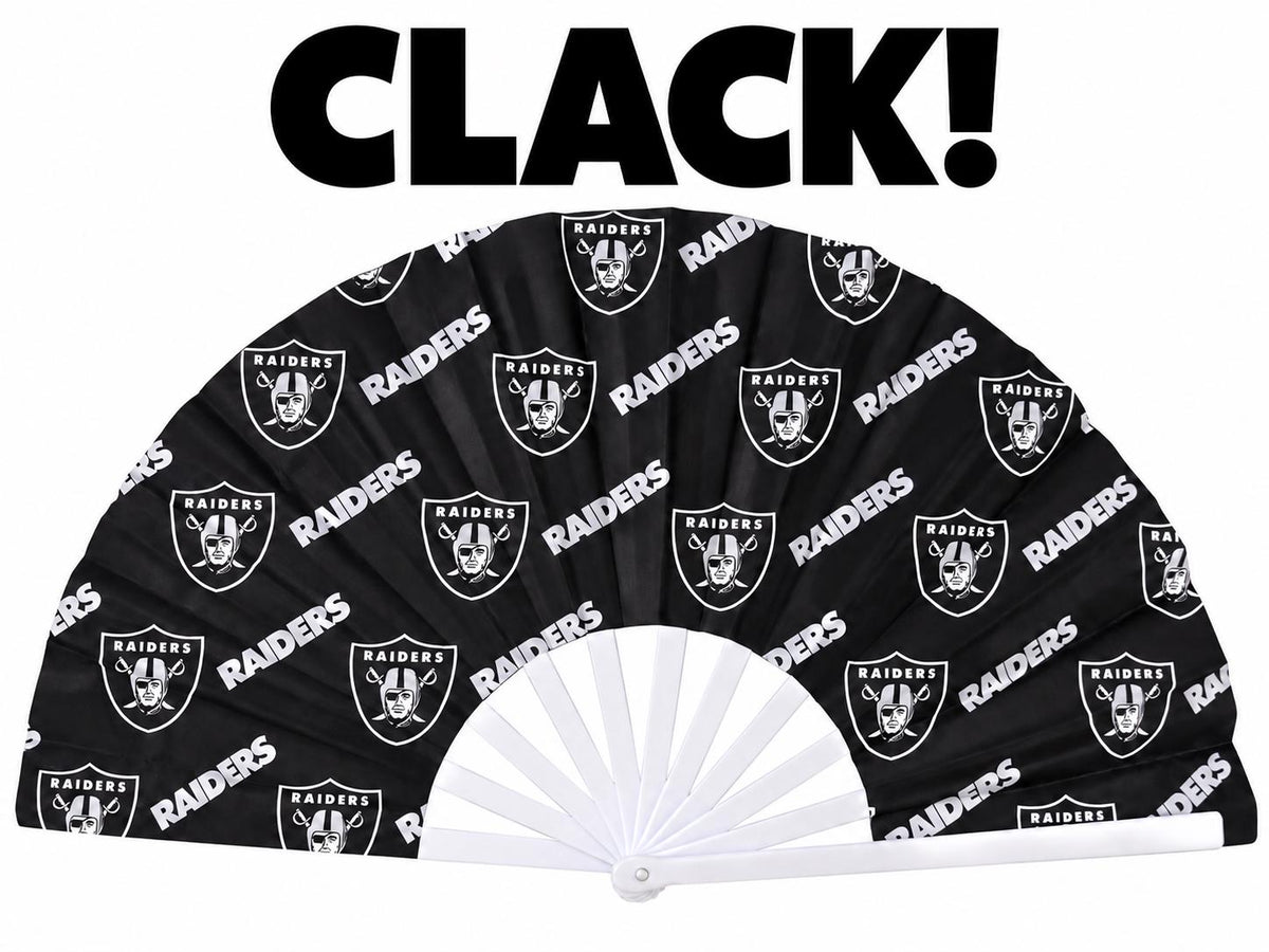 Las Vegas Raiders Clack Fan | NFL Game Day Folding Hand Fan